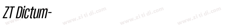 ZT Dictum字体转换
